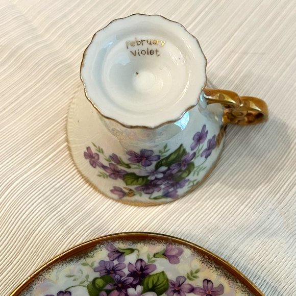Ucagco Ceramics Violet Tea Cup & Saucer - Picture 3 of 7